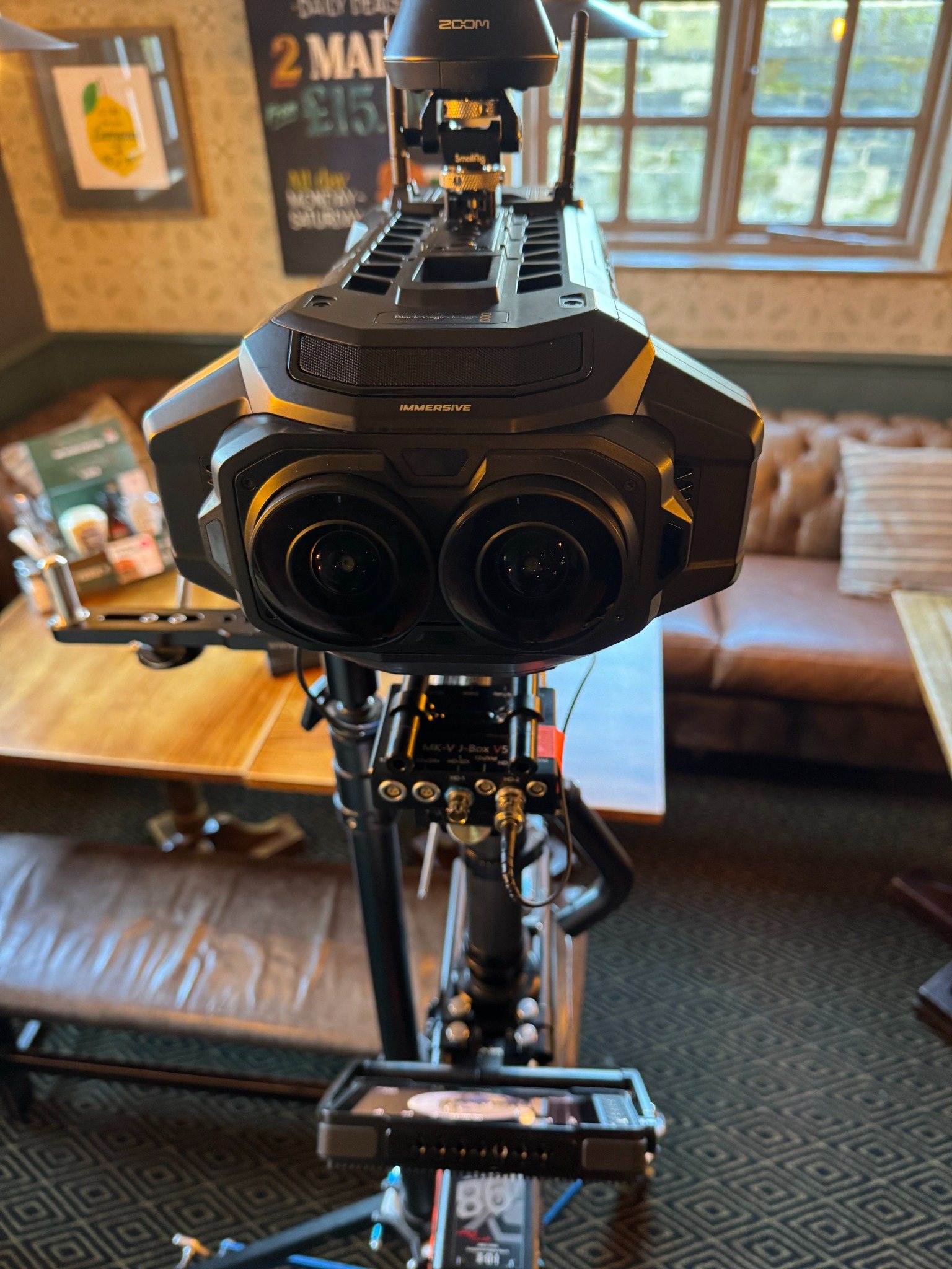 Blackmagic immersive camera lenses emerging from shadow