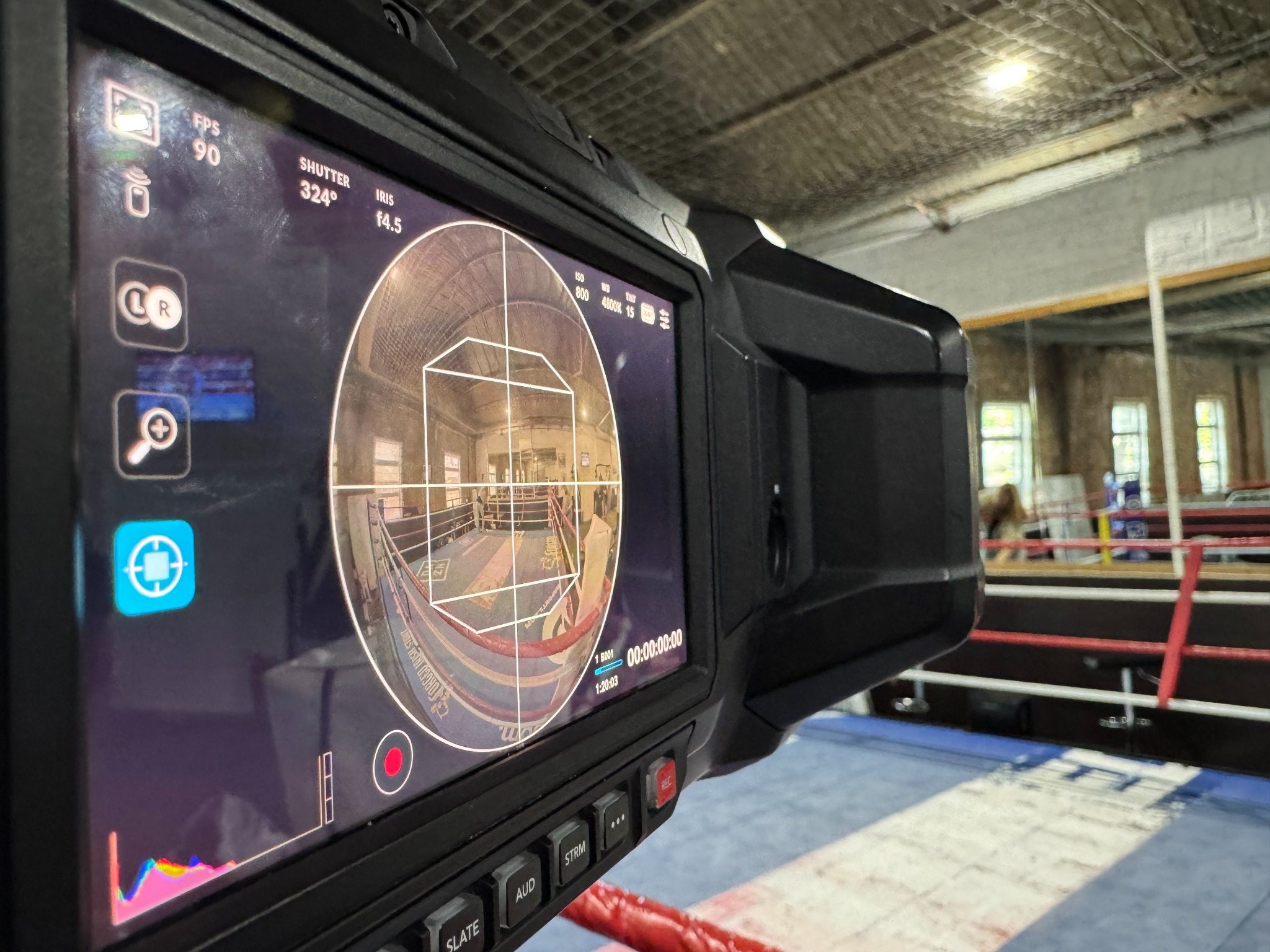 Immersive camera setup showing spatial production workflow
